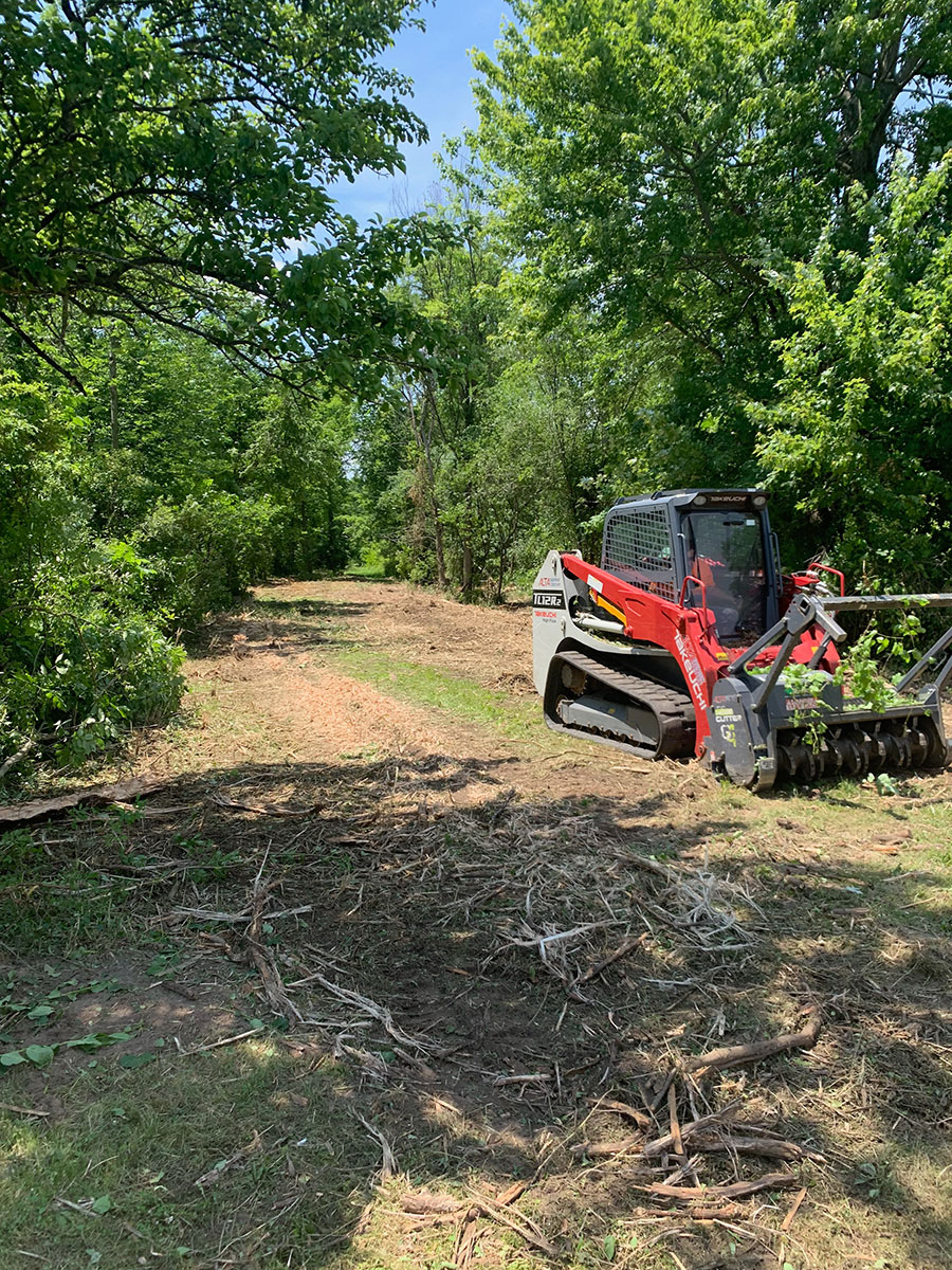 Brush Hogging a customers property 